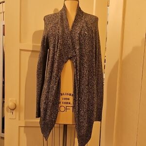 Lou & Grey Charcoal Open Front Cardigan